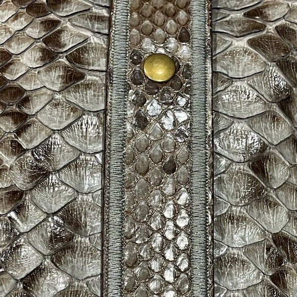 Chloe - Joan Bucket Bag Taupe Python Leather AUTHENTIC Rare 2000 Vintage - Picture 13 of 16